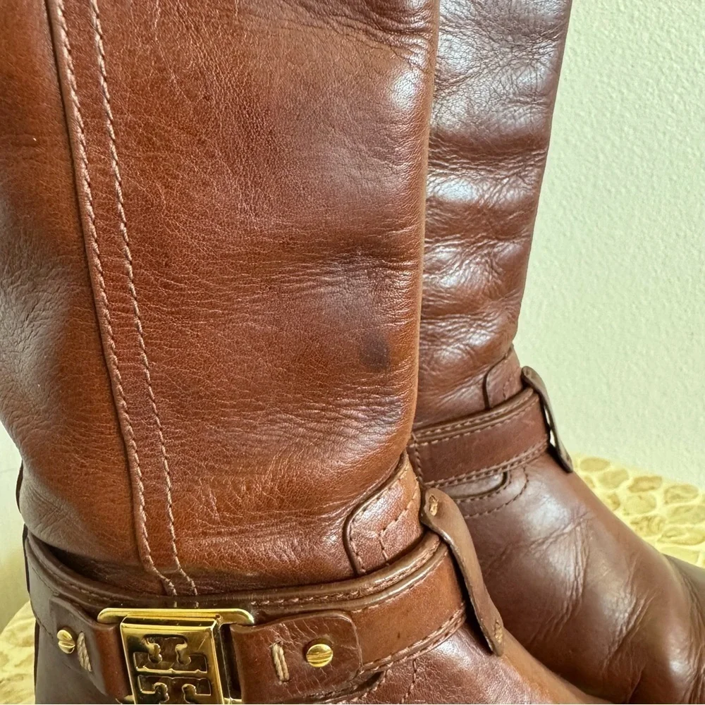 Tory Burch Alessandra Tall Leather Riding Boots size 5M